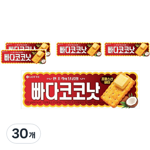 롯데제과 빠다코코낫, 100g, 30개