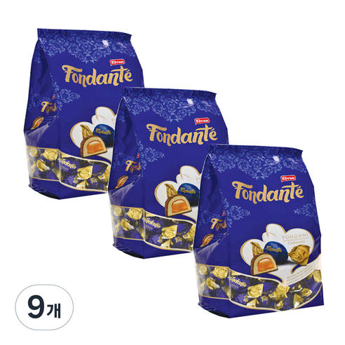 엘반 폰단테 밀크향 토피 초콜릿, 150g, 9개