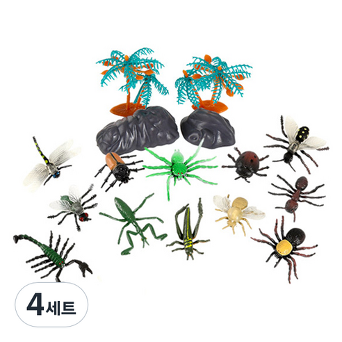 캐스비 네이처 사파리튜브 곤충 피규어 세트, 4세트