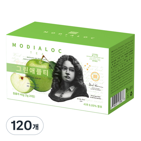 모디알록 그린애플 과일차, 2g, 20개입, 6개