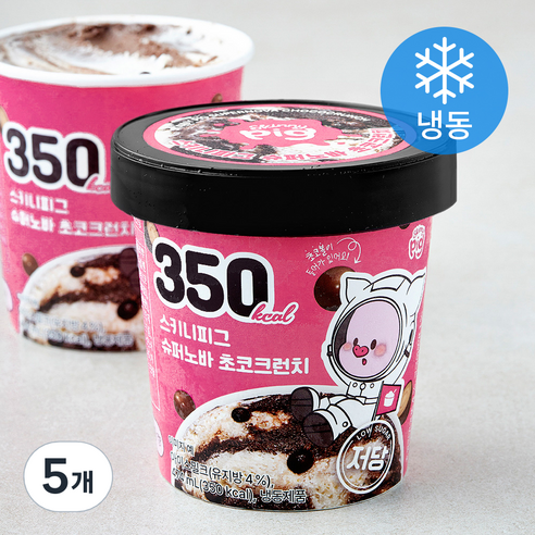 스키니피그 슈퍼노바 초코크런치 (냉동), 5개, 1개입, 474ml