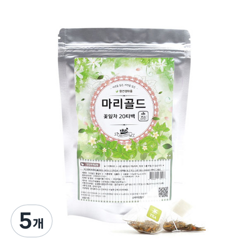 참건강마을 메리골드 꽃잎차, 0.5g, 20개입, 5개