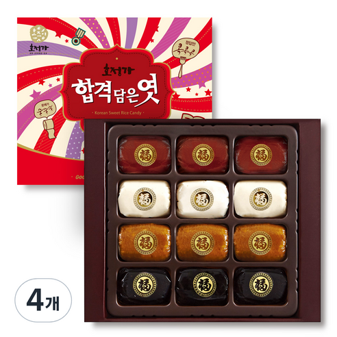 호정가 합격담은엿 선물세트 중, 150g, 4개
