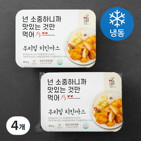 미소예찬 우리밀 치킨까스 (냉동), 300g, 4개