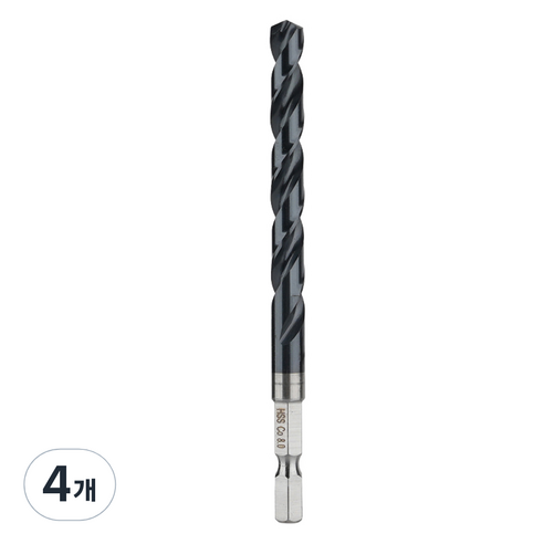 이엑스파워 이지 코발트 육각 드릴 M 8 EKD-80H, 4개