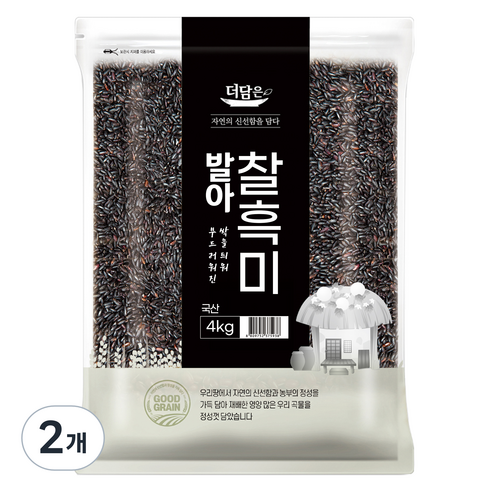 더담은 발아찰흑미, 4kg, 2개