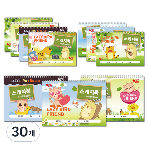 팬시토피아 캐릭터 스케치북 랜덤발송, 25매, 30개