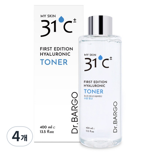 닥터바르고 퍼스트 에디션 히알루론산 수분 토너, 400ml, 4개