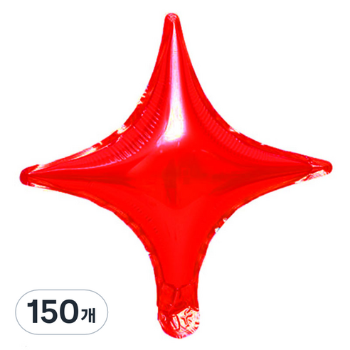 JOYPARTY 사각별모양 은박풍선 26cm, 레드, 150개