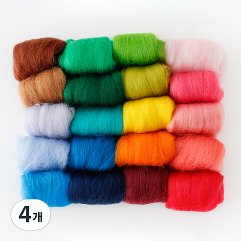 StudioBunt 랜드스케이프 메리노 양모 20종 세트 컬러차트 80g, 혼합색상, 4개