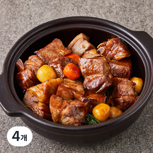 미트리움 한돈 양념 한입 찜갈비, 800g, 4개