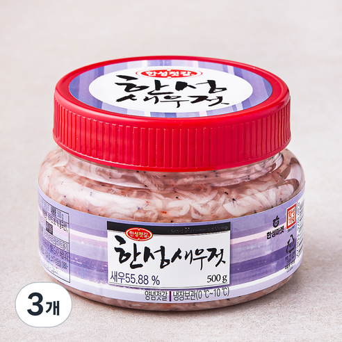 한성젓갈 한성 새우젓, 500g, 3개