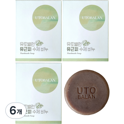 유토밸런 유근피 수제비누, 6개, 85g