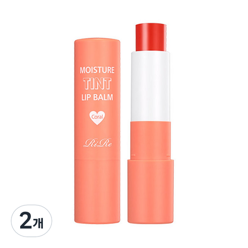 리르 모이스쳐 틴트 립밤 3.5g, 코랄, 2개