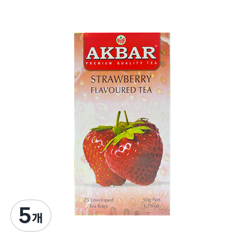 아크바 딸기향 홍차, 2g, 25개입, 5개