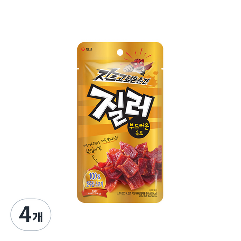 질러 부드러운 육포, 20g, 4개