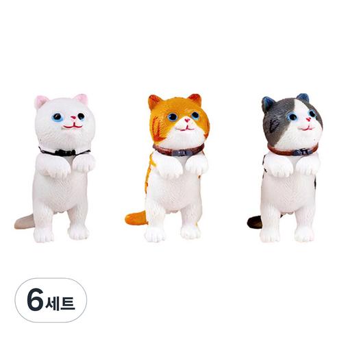 월드크린 애교 부리는 고양이 피규어 B타입 세트, 6세트