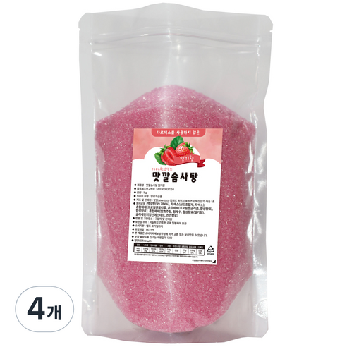 맛깔 솜사탕 설탕 딸기향, 1kg, 4개