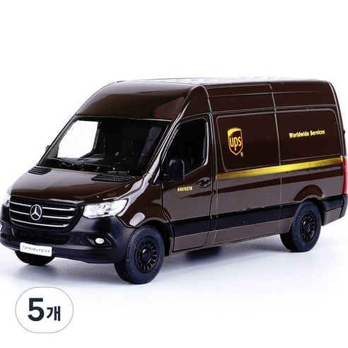 킨스마트 메르세데스 벤츠 스프린터 UPS 에디션 피규어, 5개