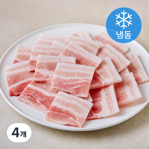 동원 독일산 옛날 삼겹살 구이용 (냉동), 4개, 1kg