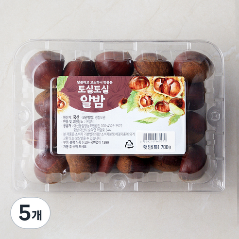 아산율림 햇밤 특, 700g, 5개