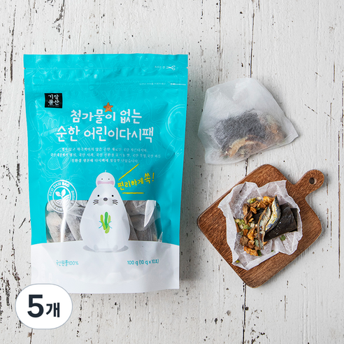 기장물산 첨가물이 없는 순한 어린이다시팩, 10g, 10개입, 5개