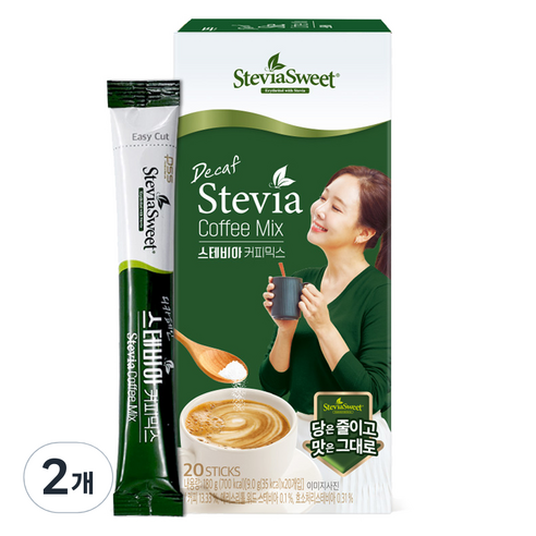 스테비아스위트 펄세스 디카페인 스테비아 커피믹스, 9g, 20개입, 2개