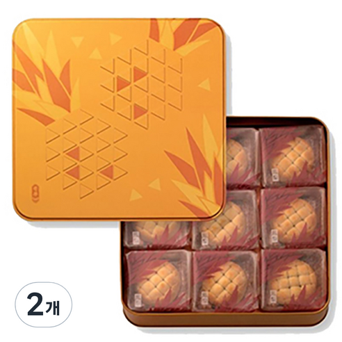 기화병가 파인애플 펑리수 골드 + 쇼핑백, 360g, 2개