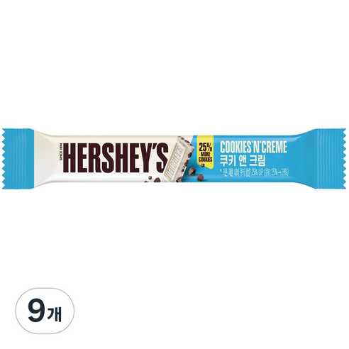 허쉬 미니바 쿠키 앤 크림, 15g, 9개