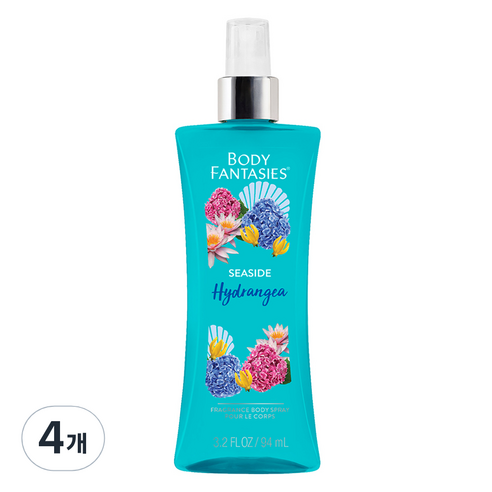 바디판타지 씨사이드 하이드렌지아 바디스프레이, 94ml, 4개