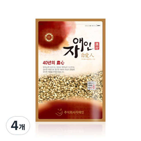자애인 토종 볶은 홍화씨, 600g, 4개
