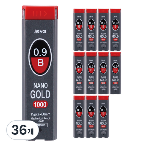자바펜 나노 골드 샤프심 B, 0.9mm, 36개