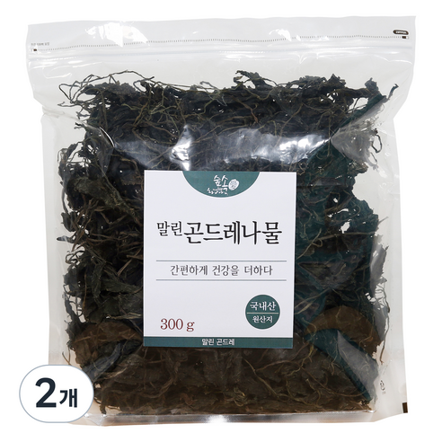 숲속애 업소용 말린 곤드레나물, 300g, 2개