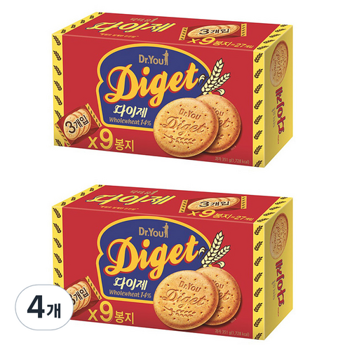 오리온 닥터유 다이제 9p, 351g, 4개