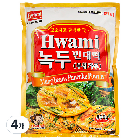 [화미] 녹두빈대떡가루, 800g, 4개
