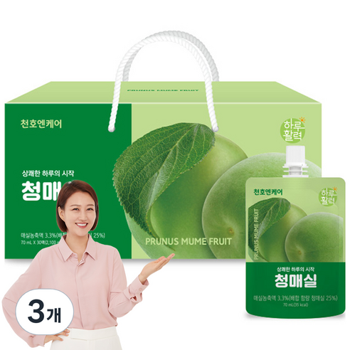 천호엔케어 하루활력 청매실 30p, 2.1L, 3개