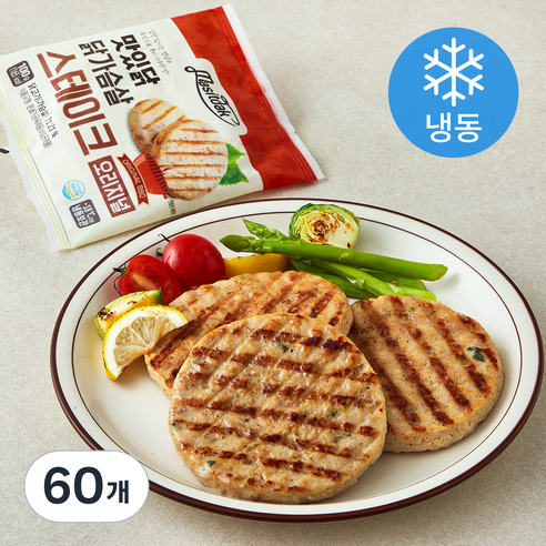 [로켓프레시] 맛있닭 닭가슴살 스테이크 오리지널, 100g, 60개, 1개입