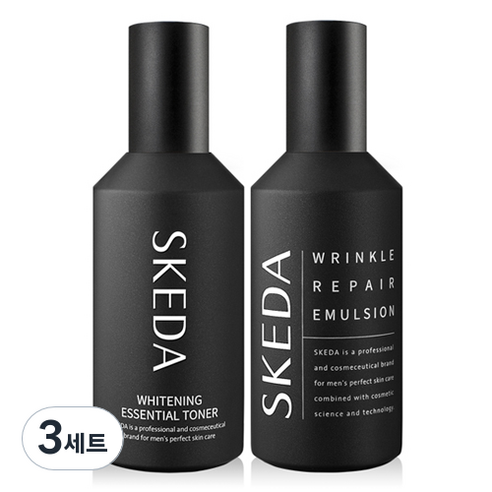 스케다 남성용 링클 리페어 에멀젼 135ml + 화이트닝 에센셜 토너 135ml 세트, 3세트