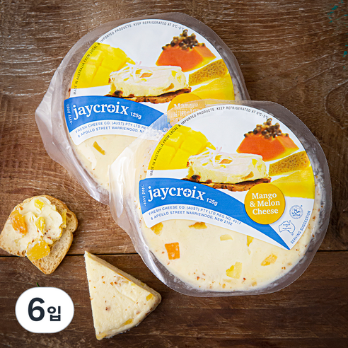 jaycroix 멜론 망고 과일치즈, 125g, 1개입, 6개