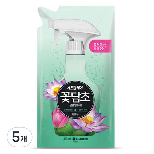 샤프란 꽃담초 섬유탈취제 연꽃향 리필, 320ml, 1개