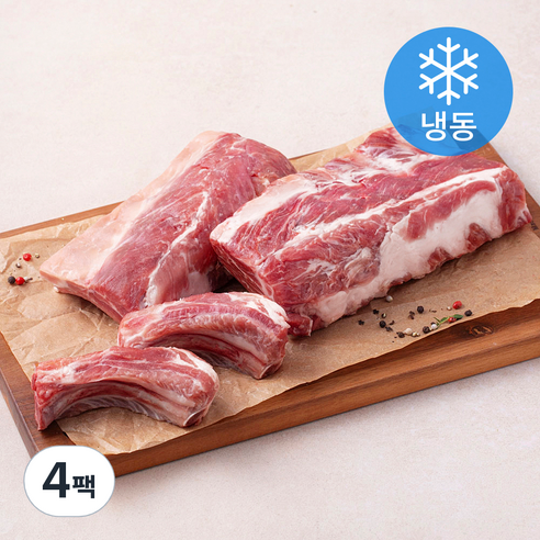 6다이닝 스페인산 돈등갈비 (냉동), 1kg, 4팩