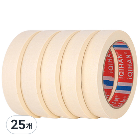 디파워샵 단색 종이 마스킹 테이프 20mm x 20m, 아이보리, 25개