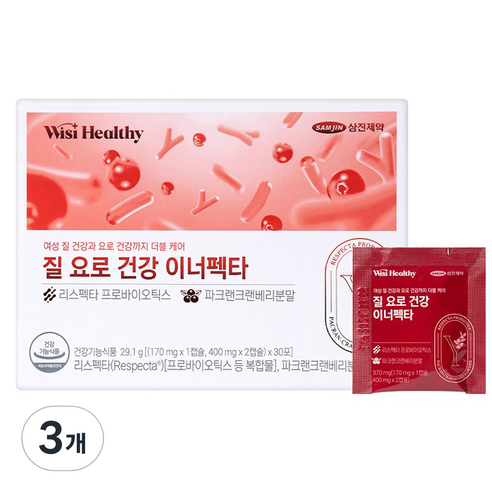 위시헬씨 질 요로 건강 이너펙타 유산균, 30회분, 3개