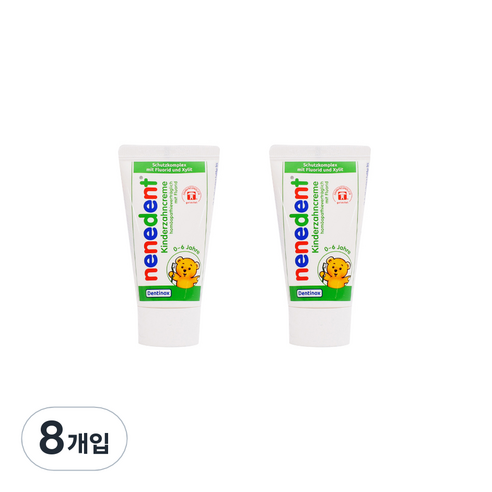 네네덴트 어린이불소치약 사과향, 50ml, 8개입
