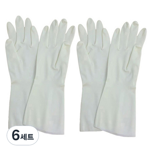 큐트미 니트릴 튼튼한 고무장갑 L 33cm + L 38cm 양쪽착용 세트 MP510, 대(L), 6세트