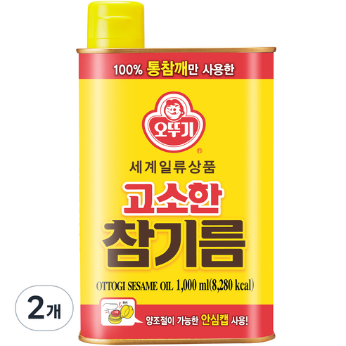오뚜기 참기름, 1000ml, 2개