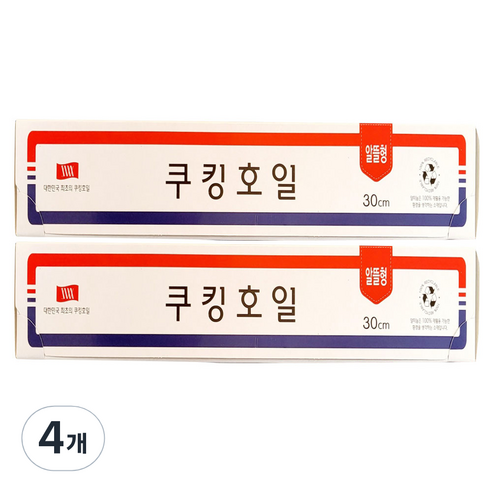 삼아삭스호일 알뜰형 쿠킹호일 30cm x 13m, 4개