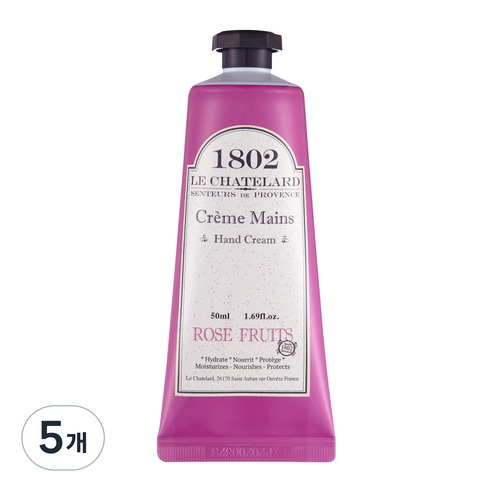 르샤트라1802 핸드크림 로즈, 50ml, 5개