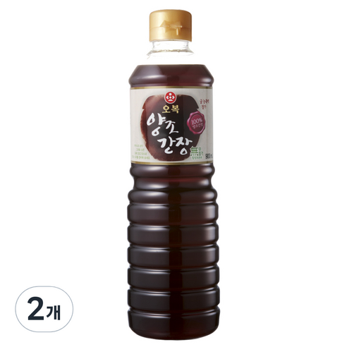 오복식품 양조간장, 900ml, 2개
