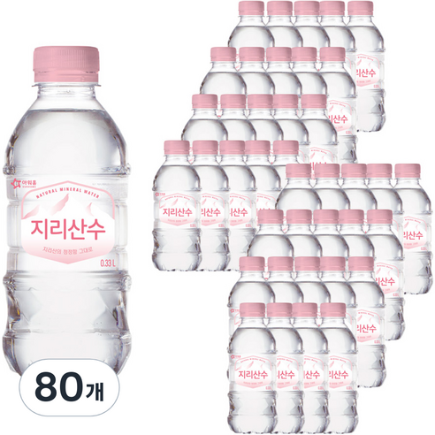 아워홈 지리산수 핑크, 330ml, 80개
